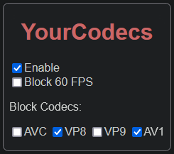 YourCodecs