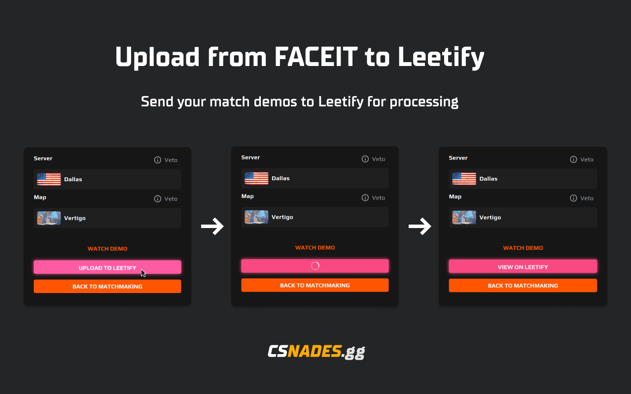 FACEIT to Leetify Demo Uploader by CSNADES.gg