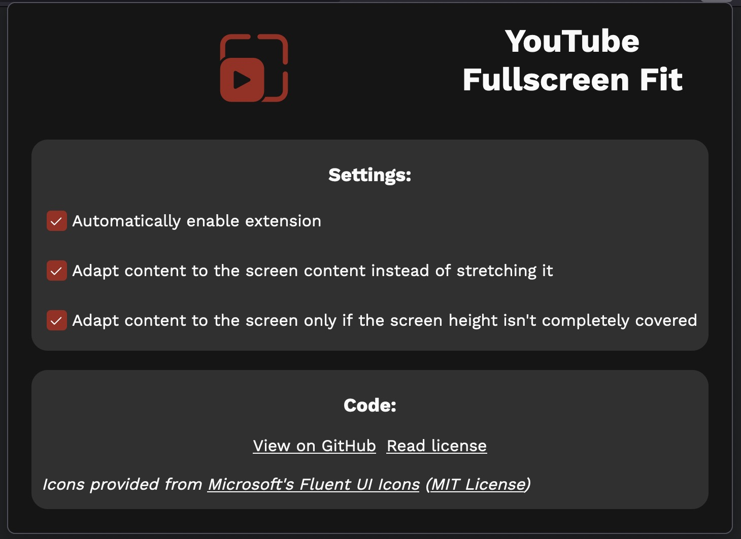 YouTube Fullscreen Fit