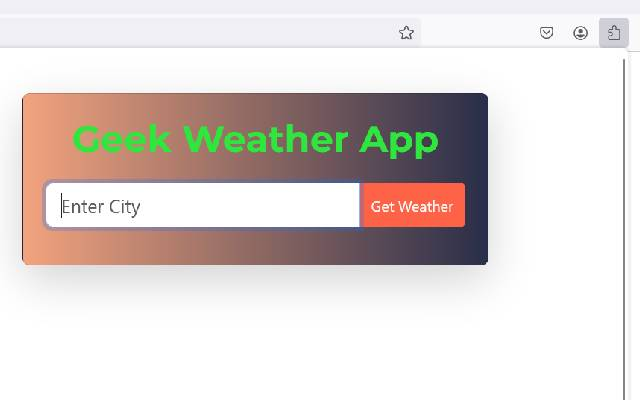 Geek Weather App