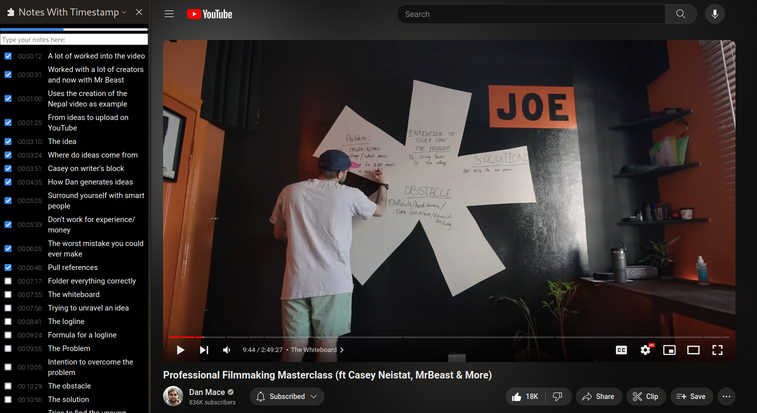 Notes For YouTube (Alpha)