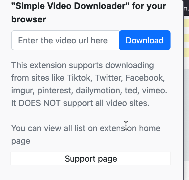 Simple Video Downloader