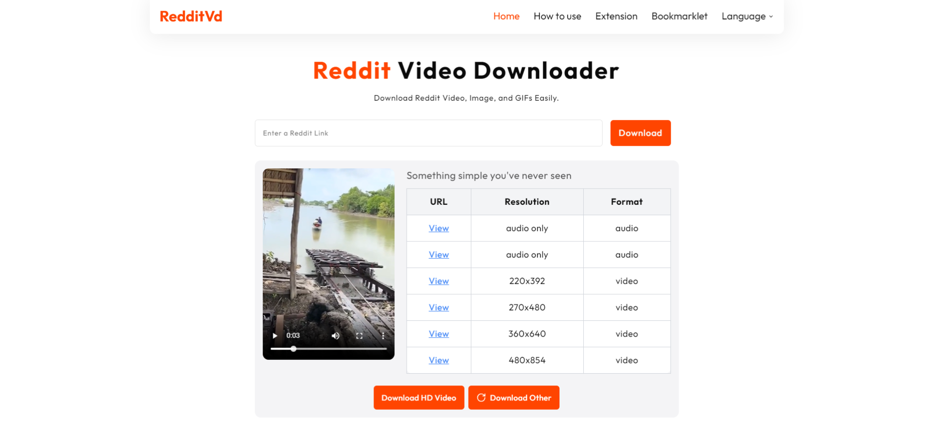 Download Reddit Videos with Sound - RedditVd