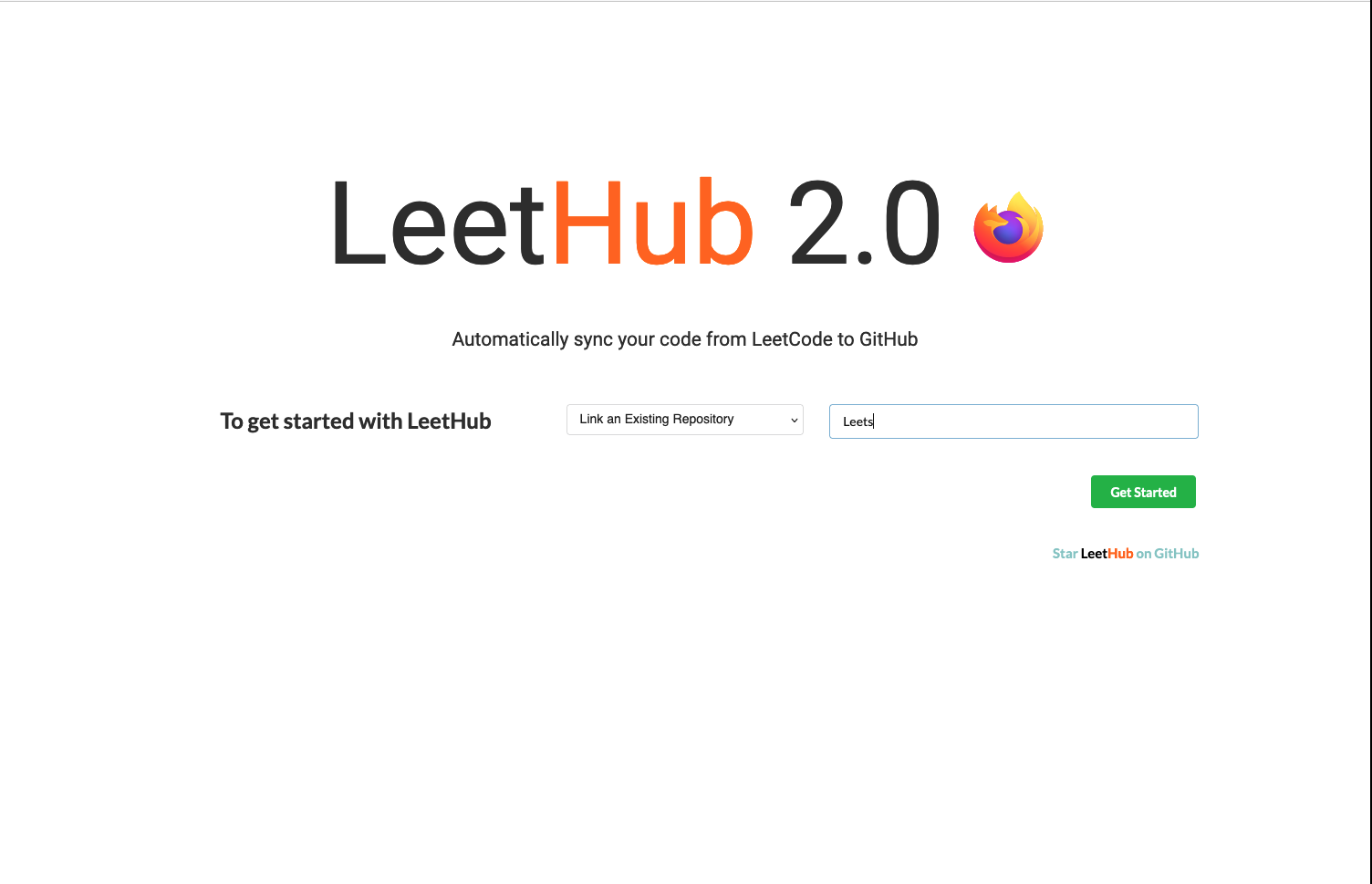 LeetHub 2.0 for Firefox