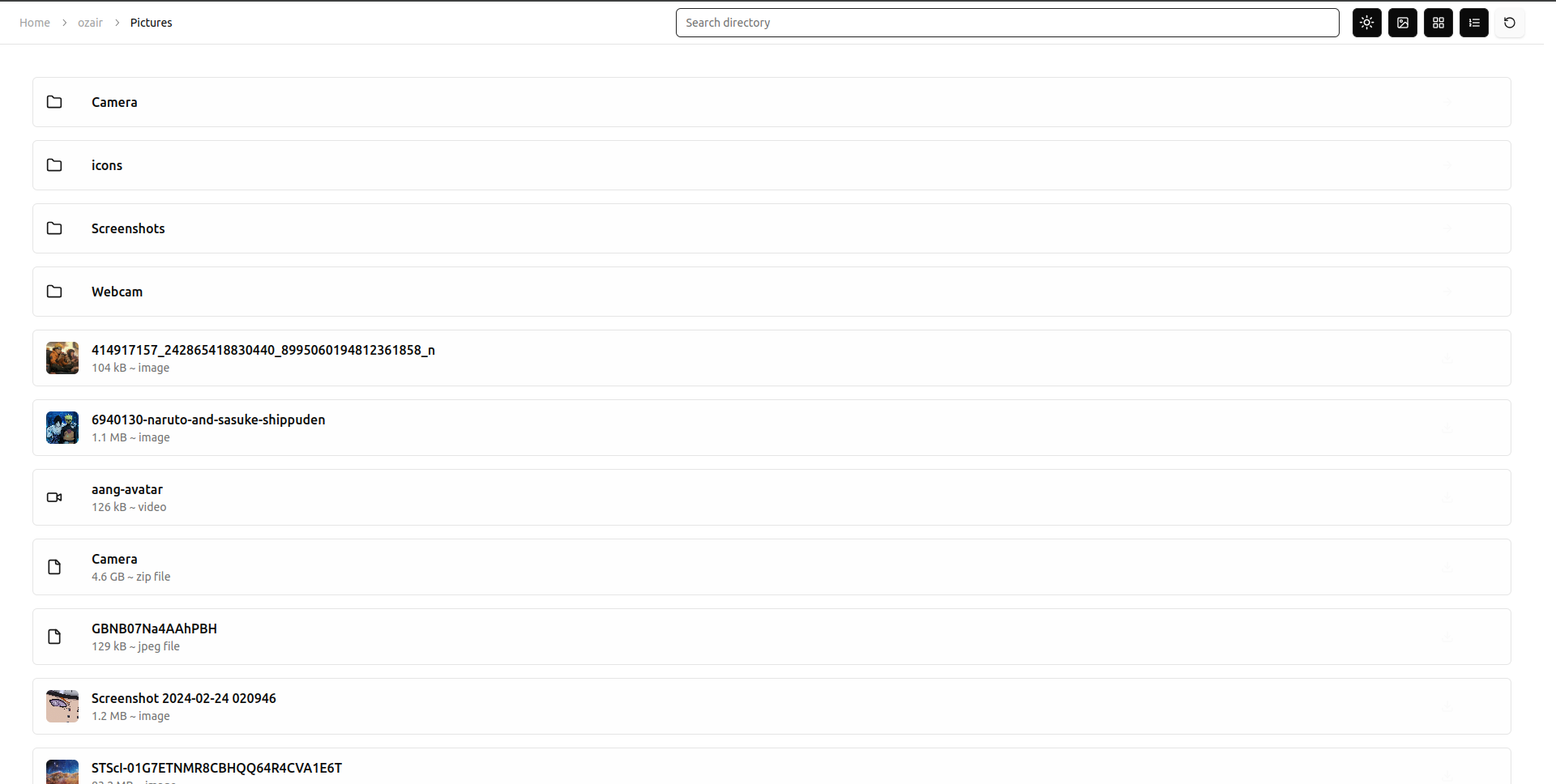 Files explorer