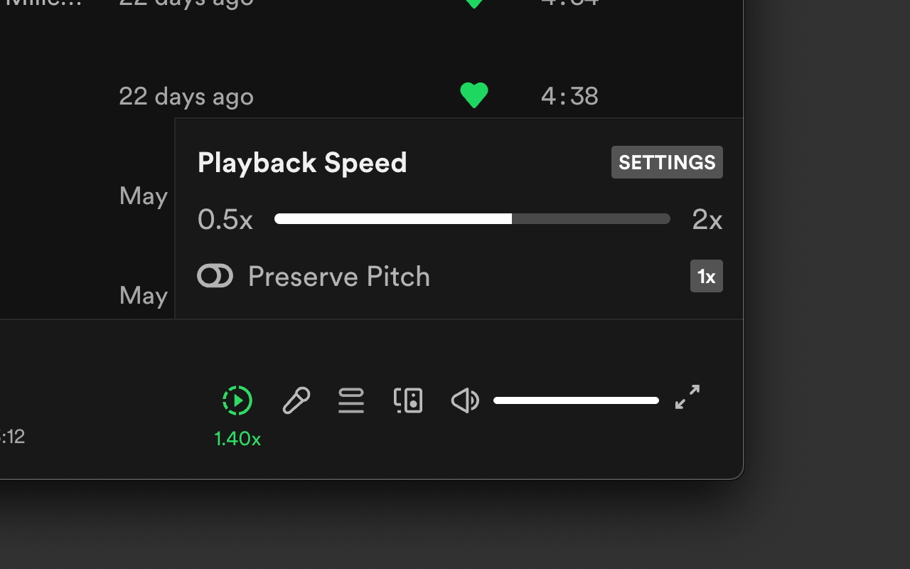 Spotify Playback Speed