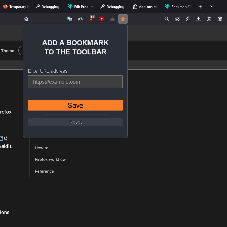 Bookmark2Toolbar - 2/3