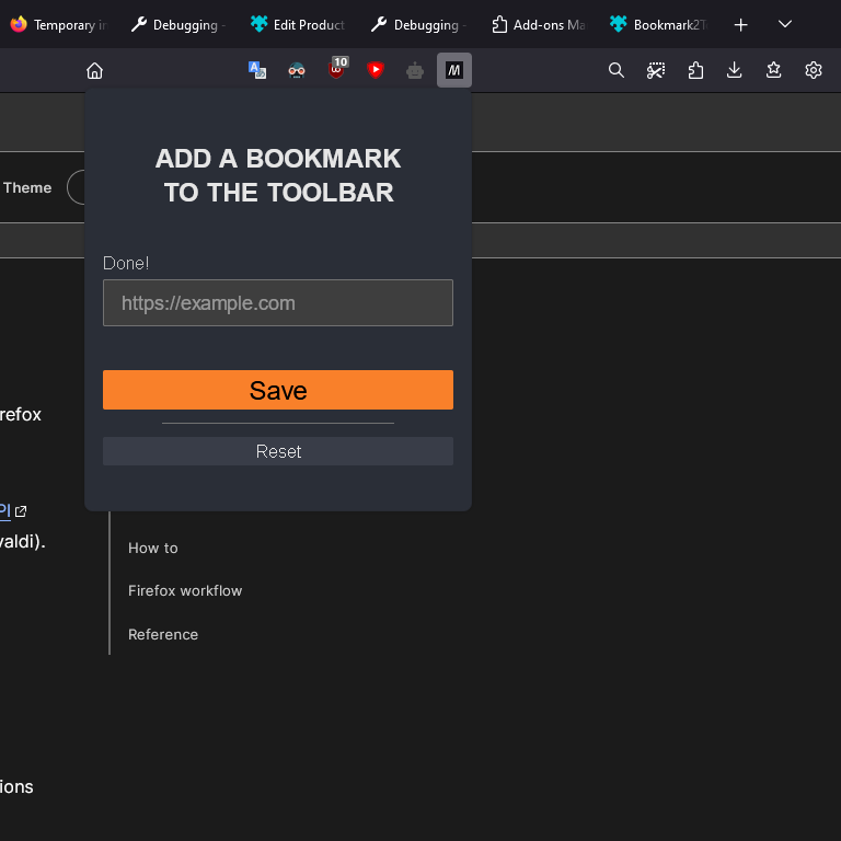 Bookmark2Toolbar - 2/3