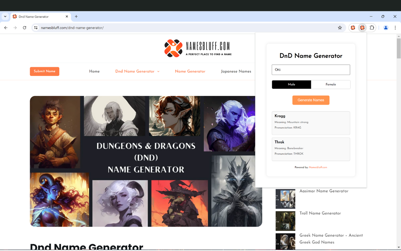 DnD Name Generator