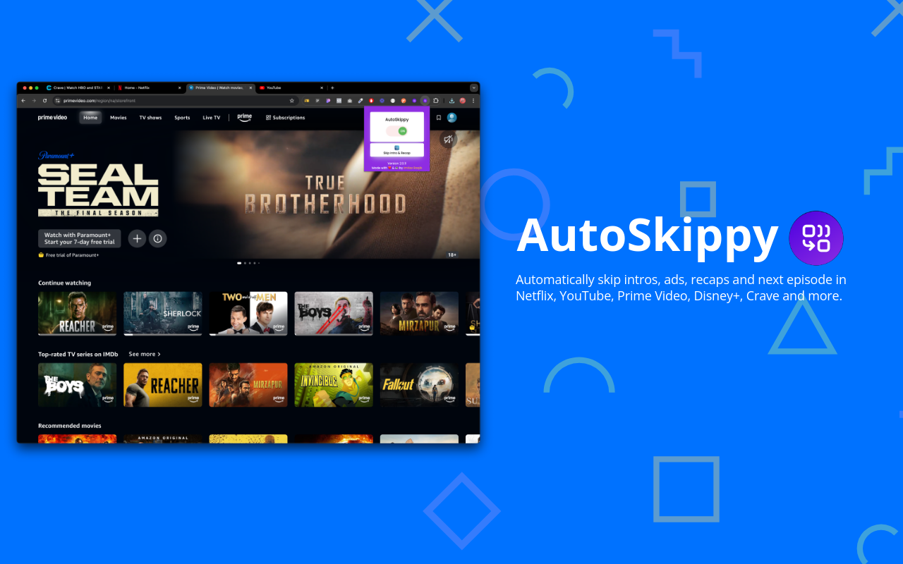 AutoSkippy | Skip Intros, Ads, Recaps & More