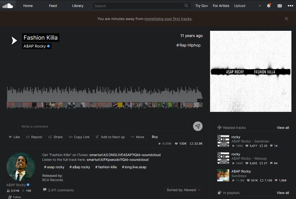 SoundCloud Dark Theme