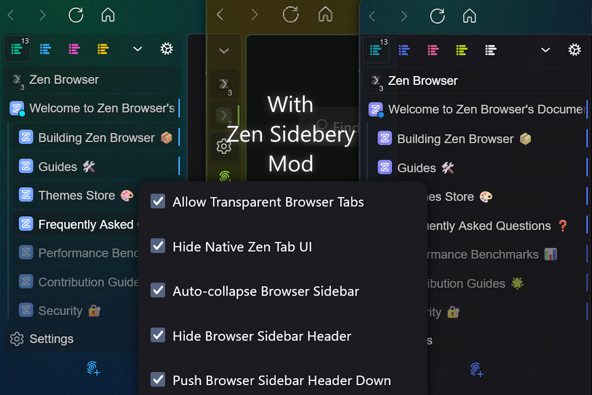 Sidebery (Zen)