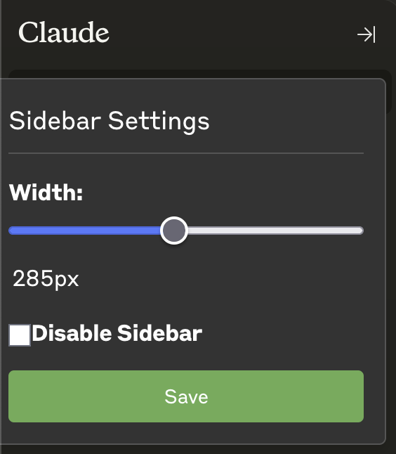 Claude Sidebar Modifier