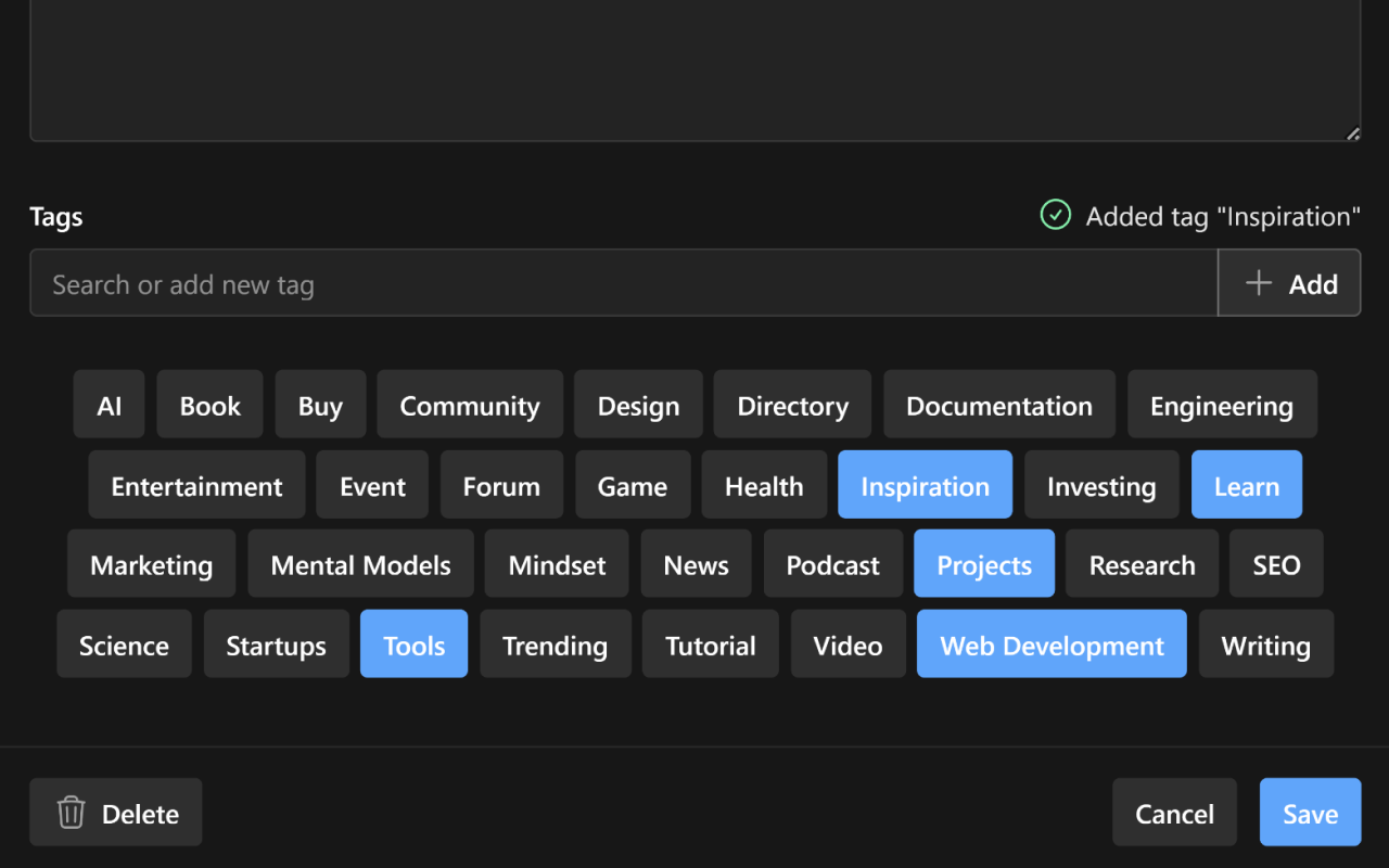 Bookmark Manager