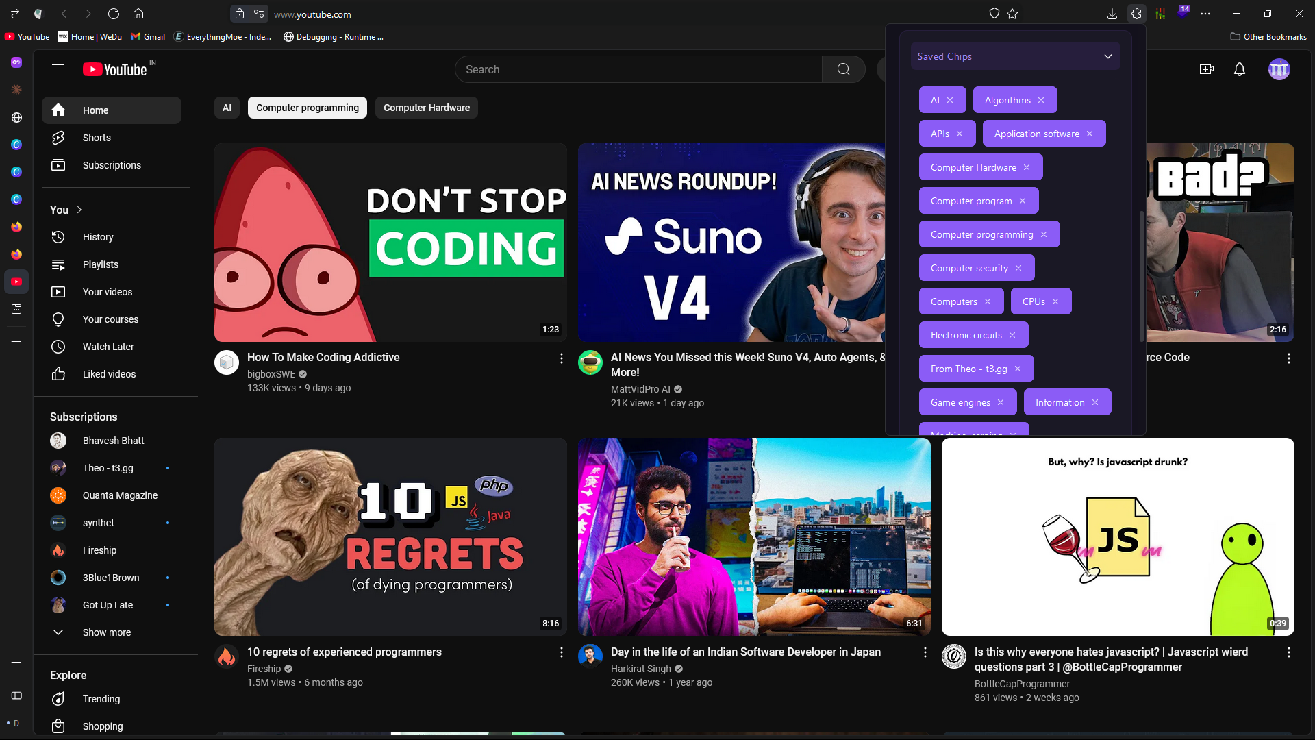 YouTube Recommendation Filter and Tweaker