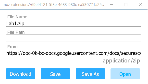 Aria2 Manager popup