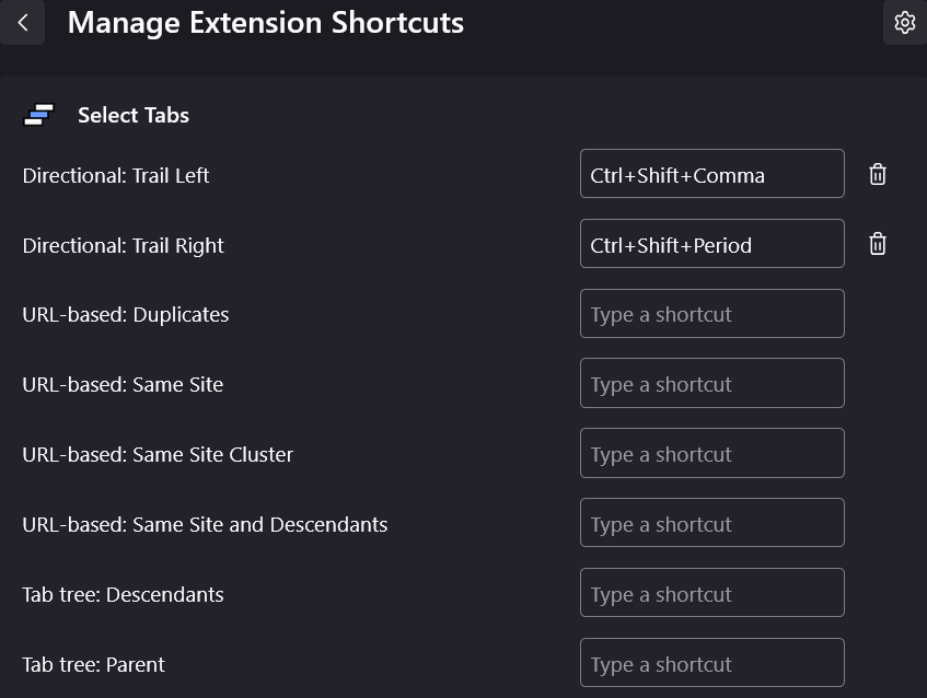 Select Tabs