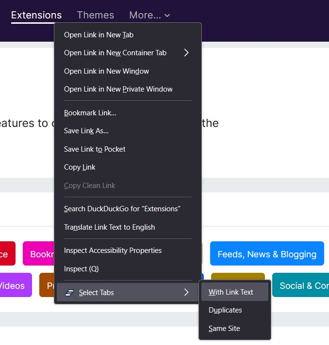 Select Tabs