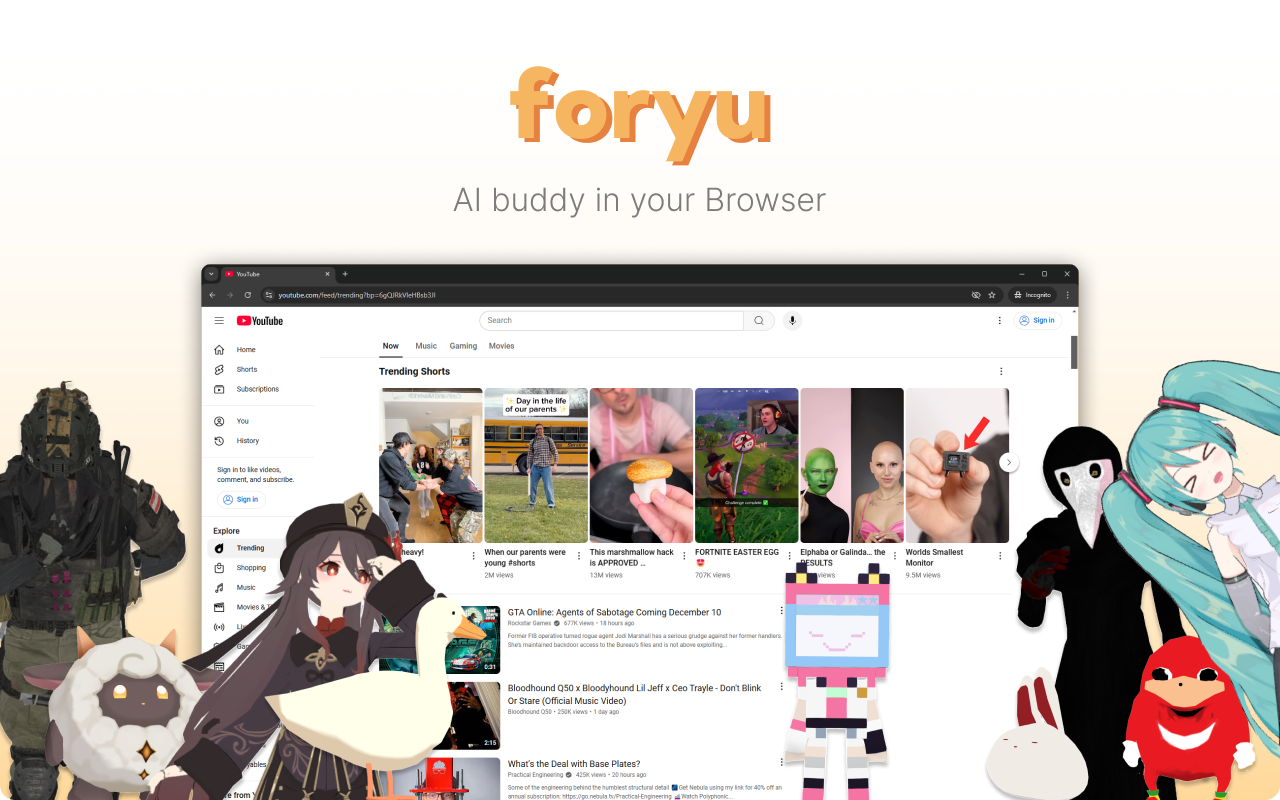Foryu - 3D Shimejis