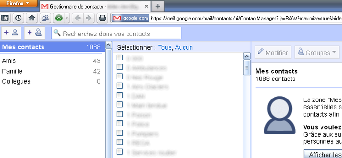 Open Google Contacts with toolbar button