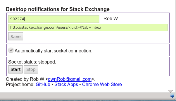 Desktop notifications for Stack Exchange's inbox