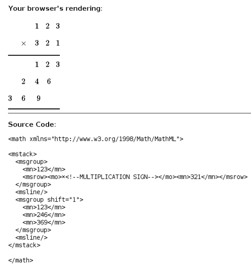 Presentation MathML Polyfill