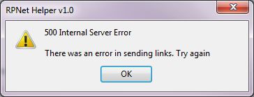 RPNet Notice: Server Error
