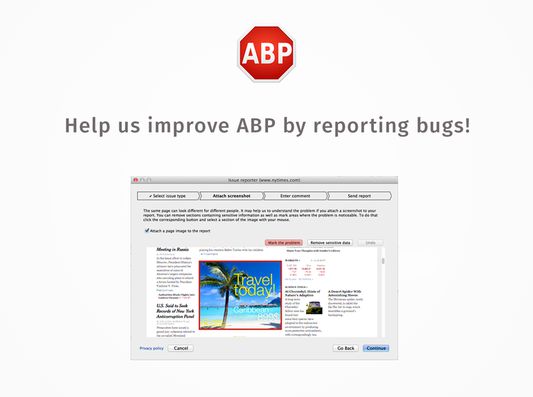 Adblock Plus Please help us by reporting bugs.