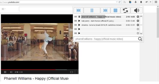 Media Player for YouTube™ User Interface