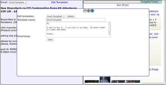 Craigslist Fusion Add as many email templates as you want to.