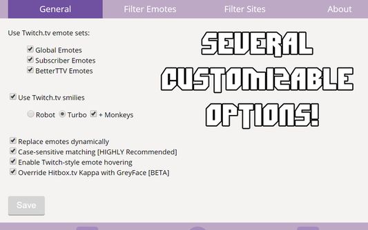 Several customizable options!