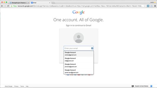Automatic password filling on websites