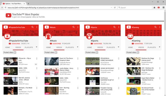 YouTube Grid View