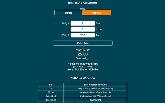 BMI Score Calculator Download for Mozilla