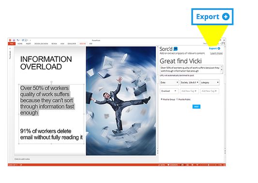 Create stronger content faster with all your great snippets directly in Word, PowerPoint, & Excel!