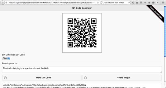 QR Code web application