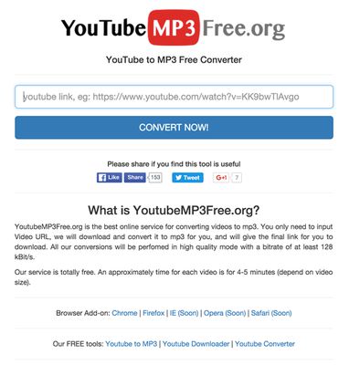 YoutubeMP3Free.org website
