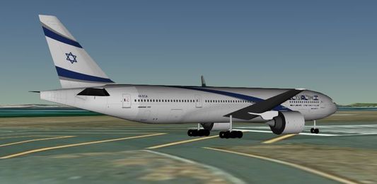 This is an example for a plane in it's ELAL livery.