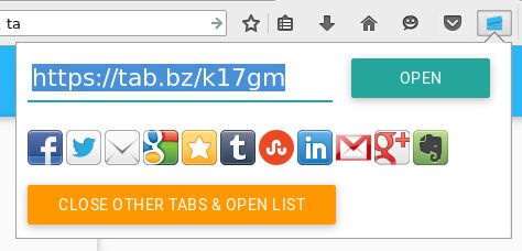 In one click get a link to all your open tabs!