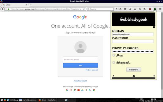 Generating a proxy password