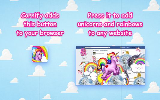 Add unicorns and rainbows to any website.