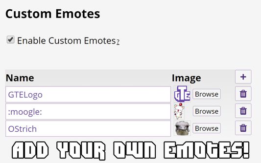 Custom emote support!