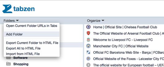 Contexmenu to manage and organize your tabs