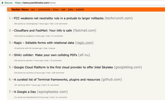 hacker news with HNView addon