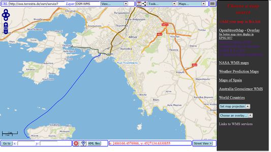 Display KML files over the web map of your choice