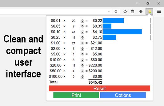Clean and compact user interface