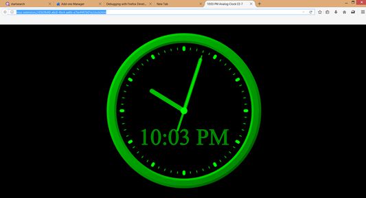 Instead of tab name , the user  could be able to view a digital time readily .