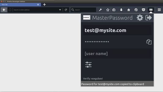 Generating site unique password