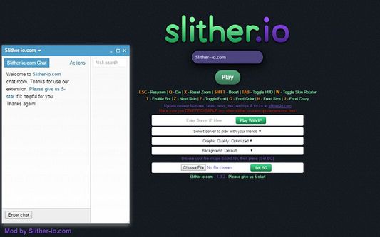 GitHub - Slitherio-Org/Slither.io-Mods: You can team up with friends and  meet them in the server because you can easily see them on the map.