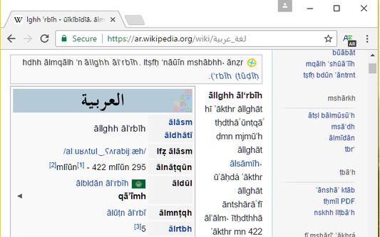 Arabic romanization example